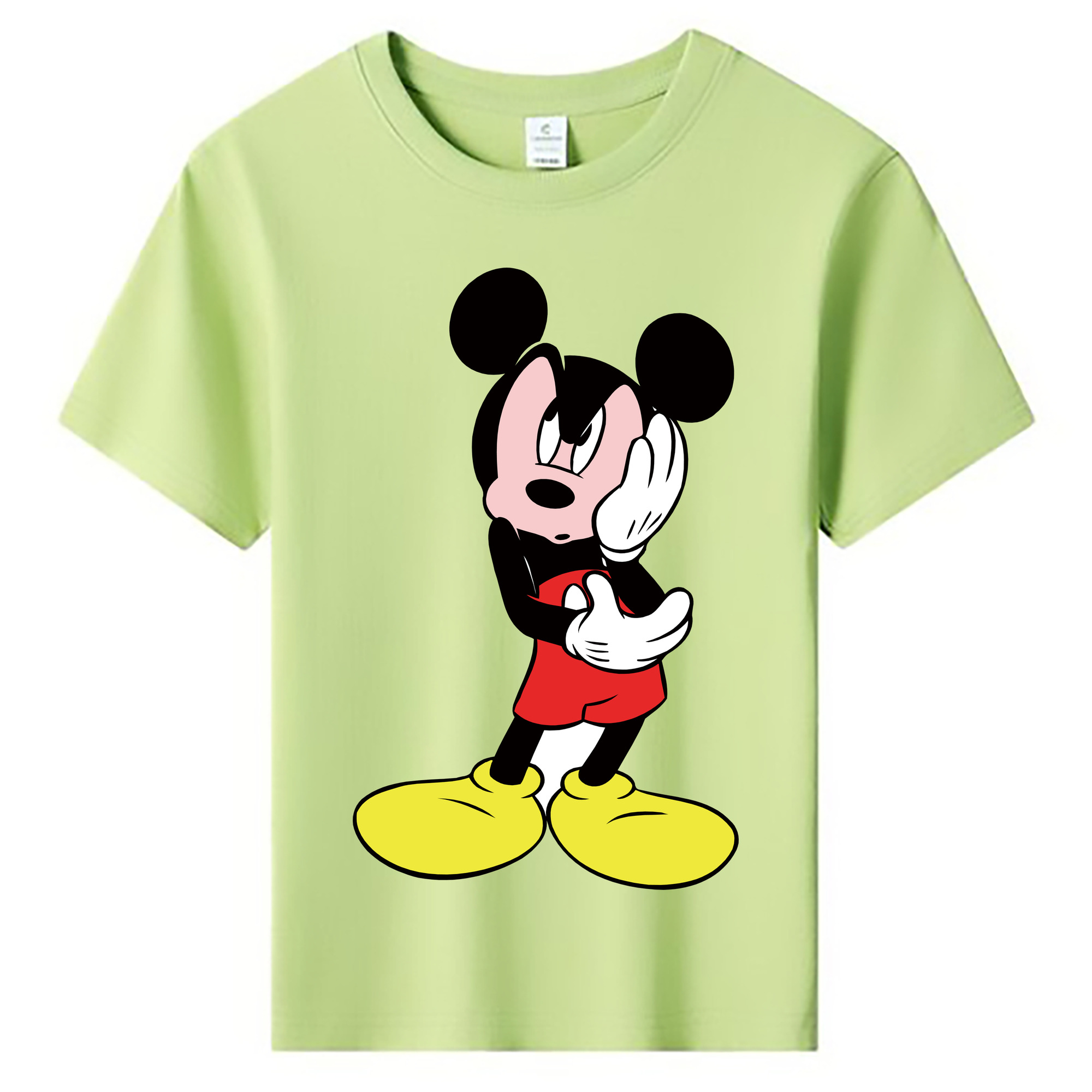 ミッキーマウス Mickey Mouse 綿100％キッズTシャツ（フロントプリント）